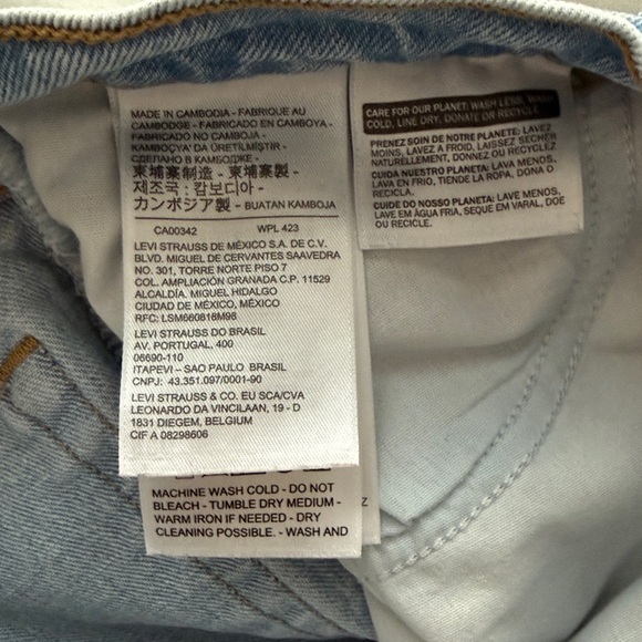 Levi Wedgie Straight Jeans Light Wash - 25 - Picture 8 of 11